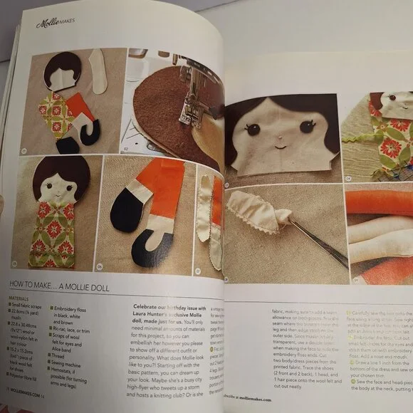 Mollie Makes Issue 14 2012 Magazine Felted Macrons Handmade Fun DIY Projects - Picture 7 of 12